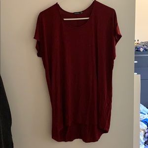 Burgundy tshirt dress